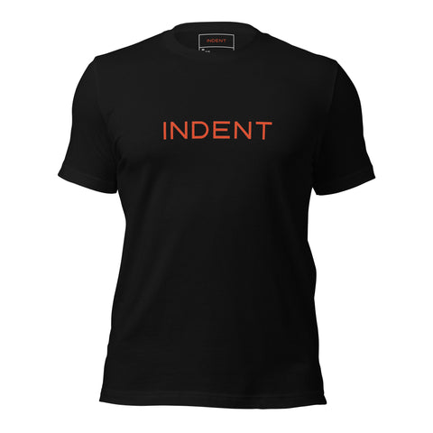 INDENT Black Unisex T-Shirt